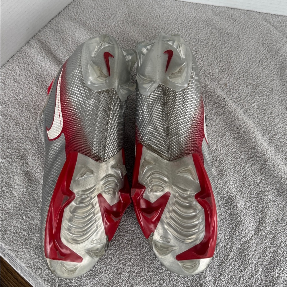 Nike Vapor 360PRO football cleats men size 12 Silver and Red Athletic Shoes - Picture 12 of 13